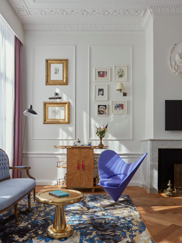 the suite interior at Pulitzer Amsterdam