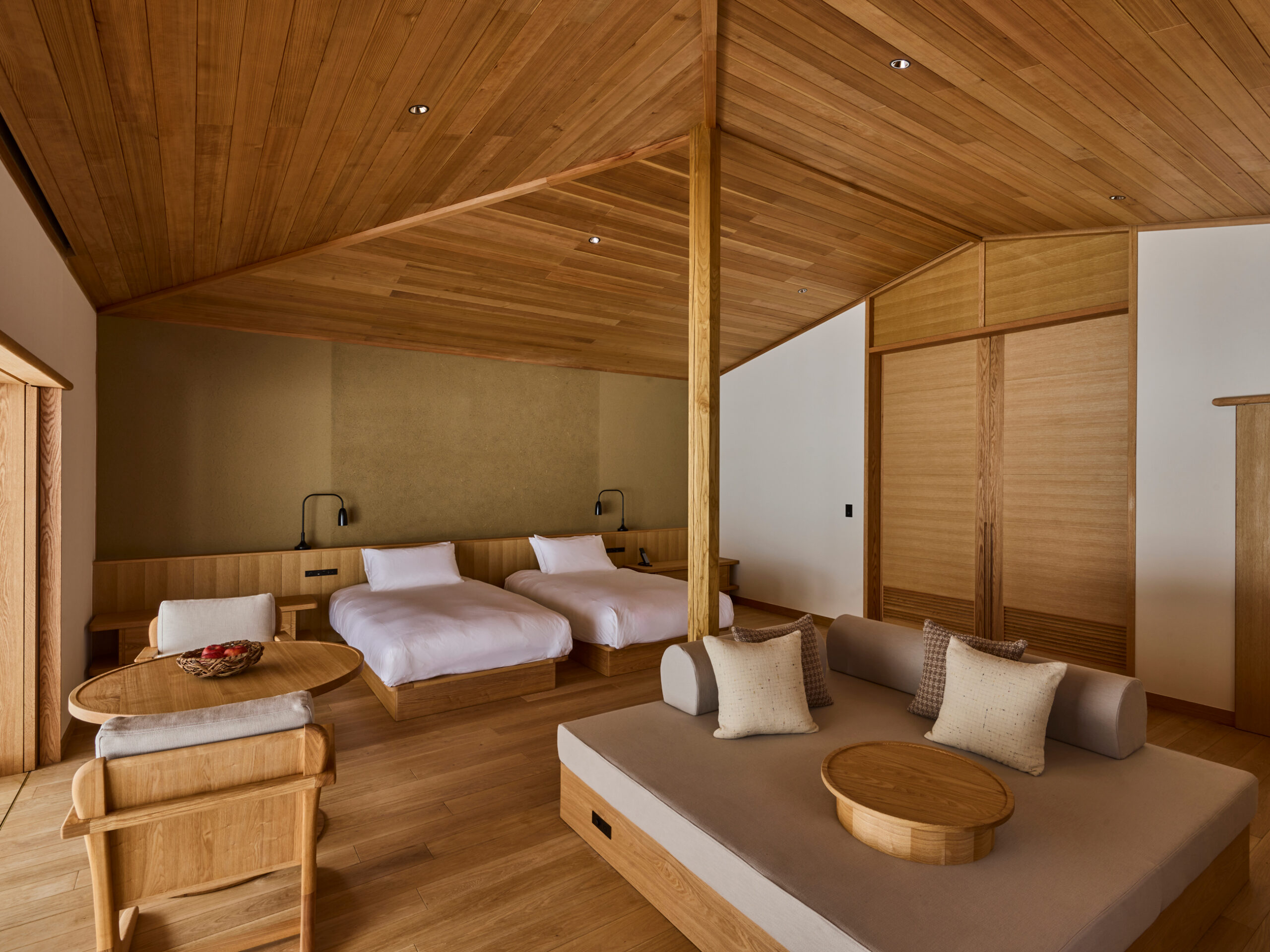 a woodfired sauna at Azuma Farm Koiwai