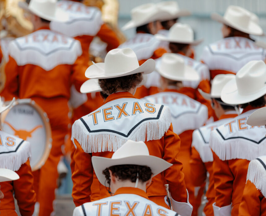 the Texas Longhorns marching band