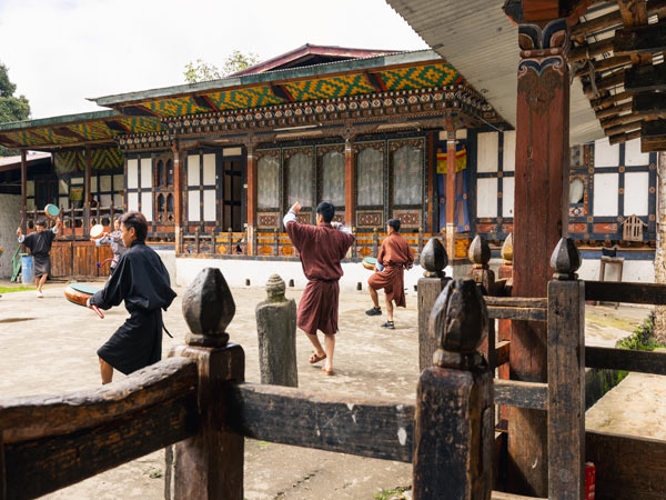 practicing for a festival