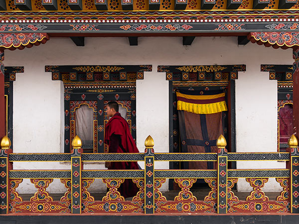 A monk in a monastery