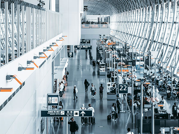 aerial view of airport