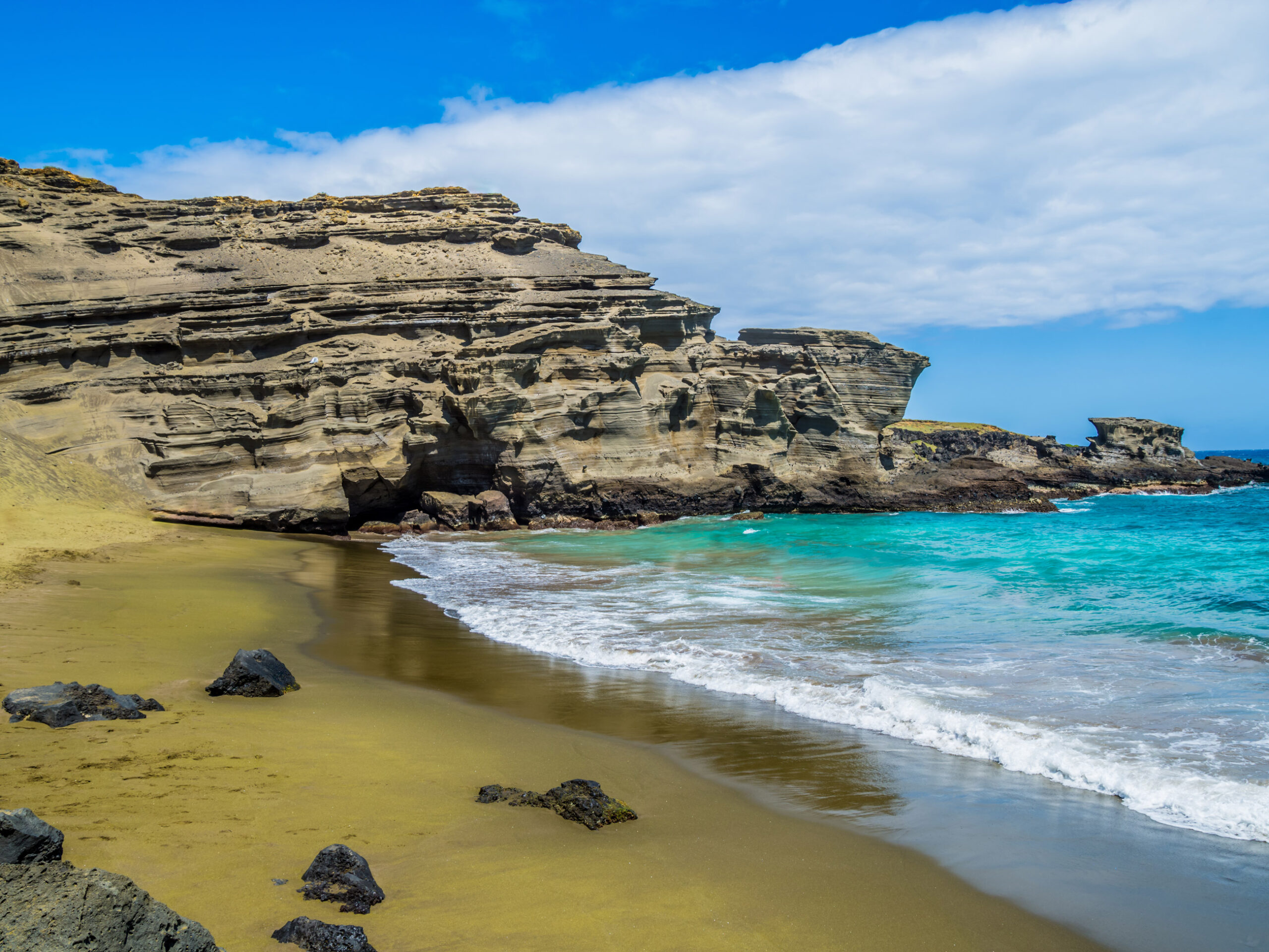 Papakolea Beach in Hawaii