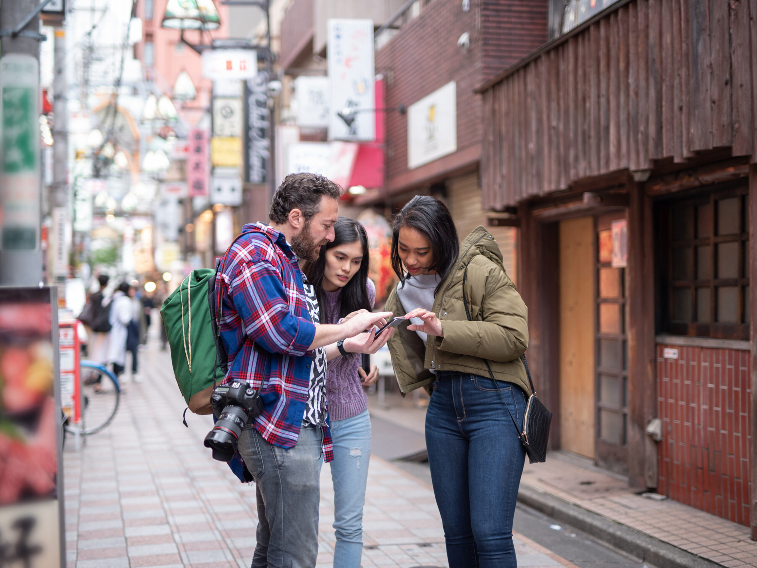 tourists in Tokyo