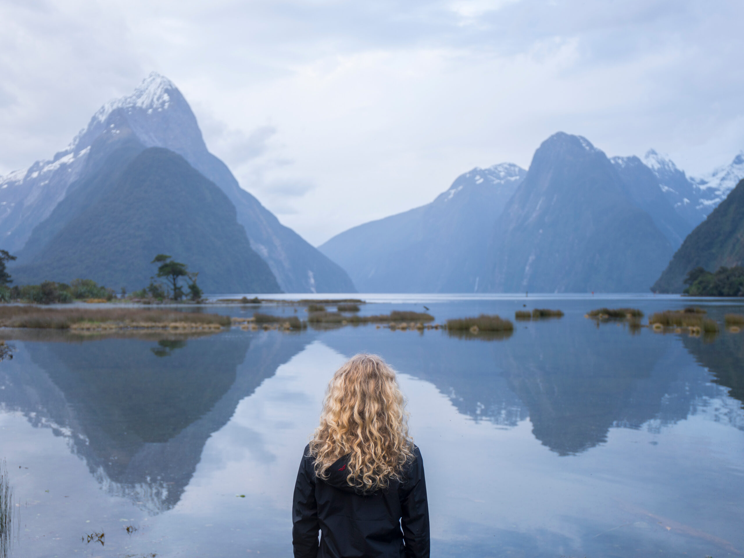 Mitre Peak from Milford Sound in Fiordland National Park