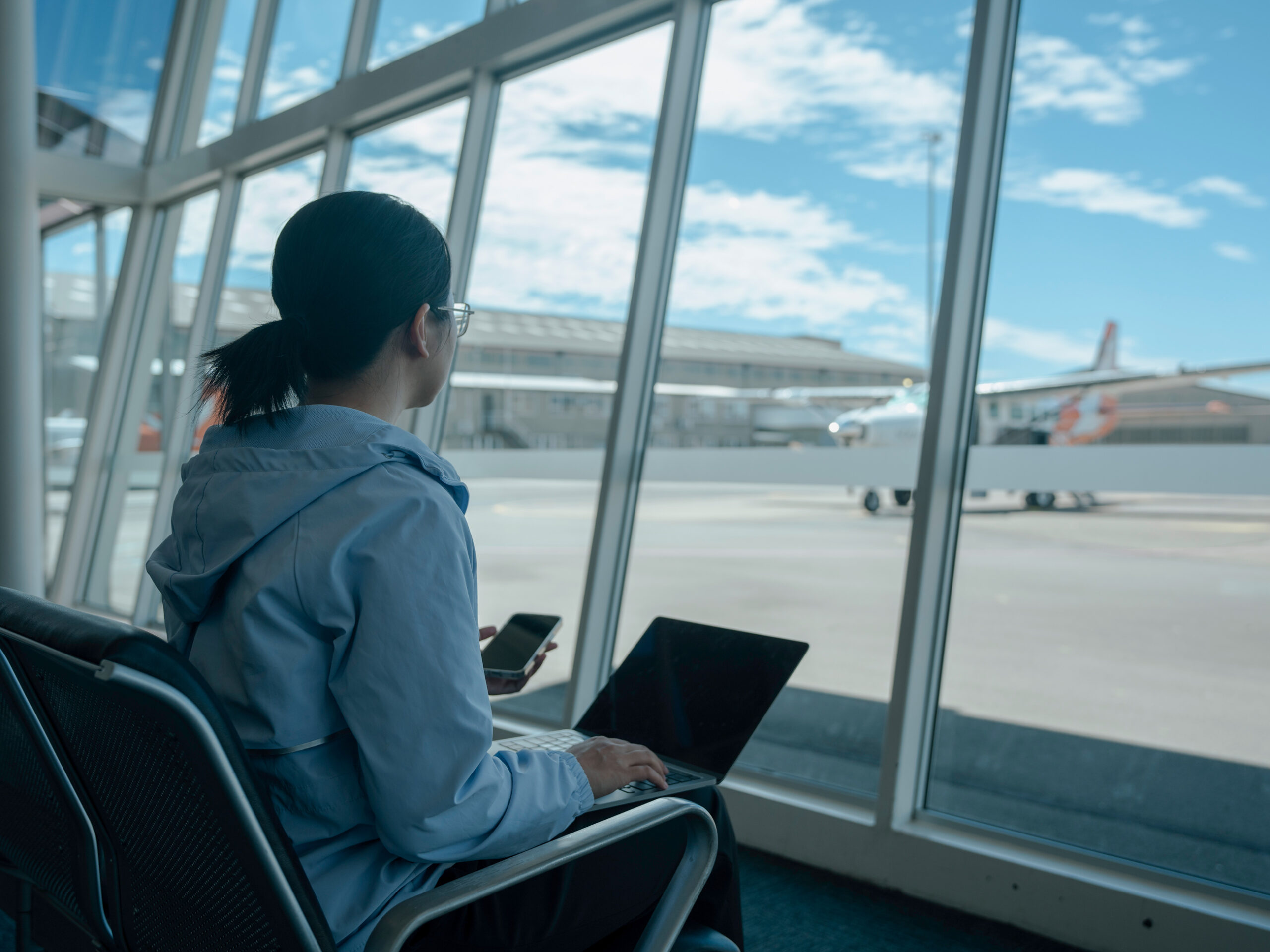 the airport lounge in New Zealand