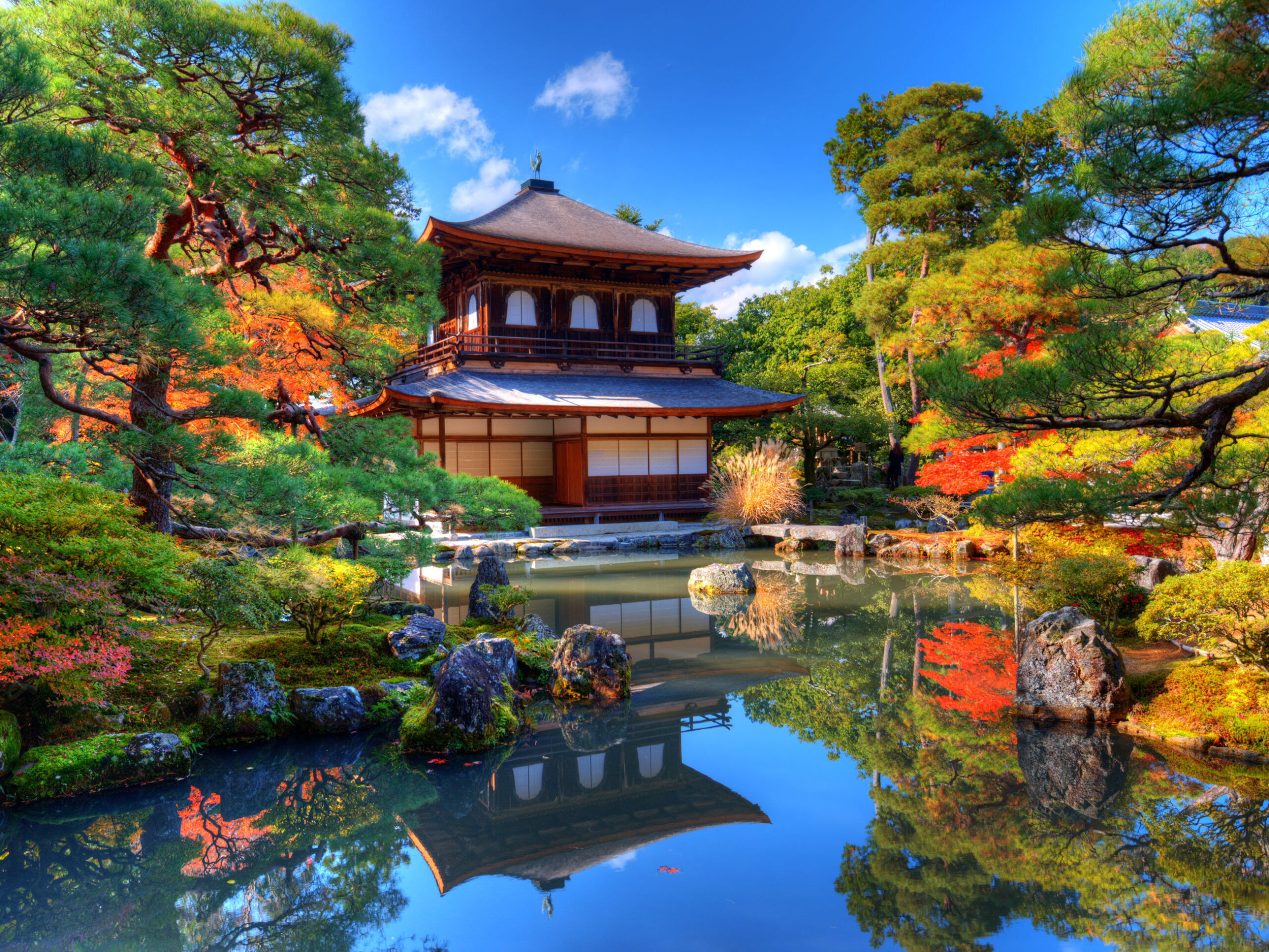Ginkaku-ji Temple of the Silver Pavilion in Kyoto, Japan