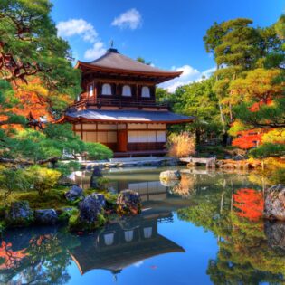 Ginkaku-ji Temple of the Silver Pavilion in Kyoto, Japan