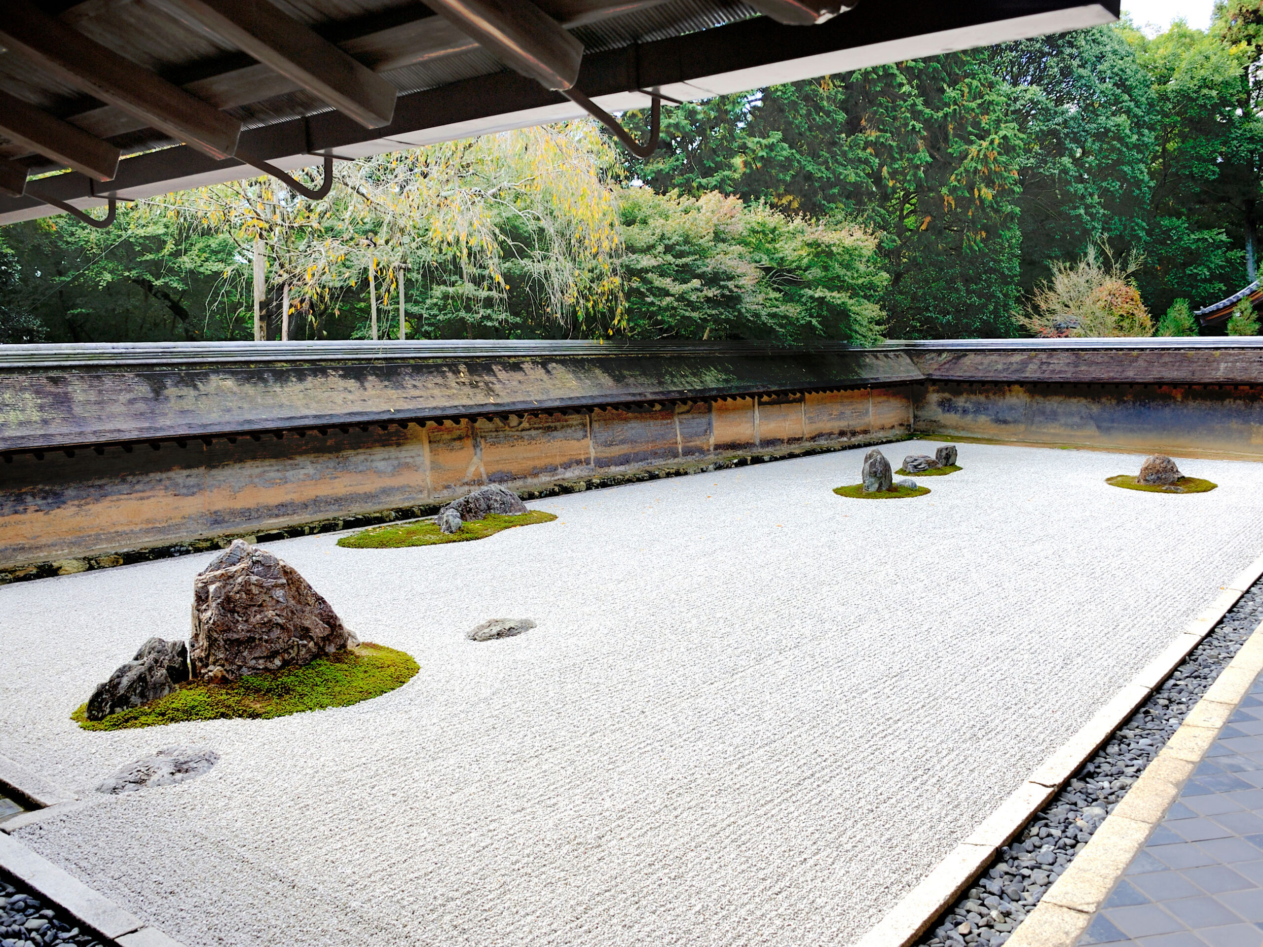 Zen Rock Garden in Ryoanji Temple