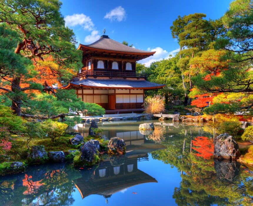 Ginkaku-ji Temple of the Silver Pavilion in Kyoto, Japan