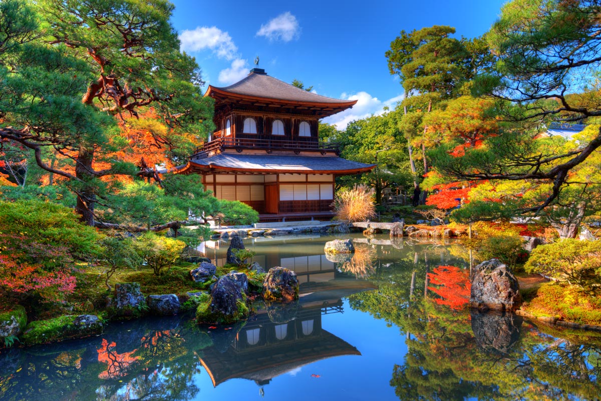 Ginkaku-ji Temple of the Silver Pavilion in Kyoto, Japan