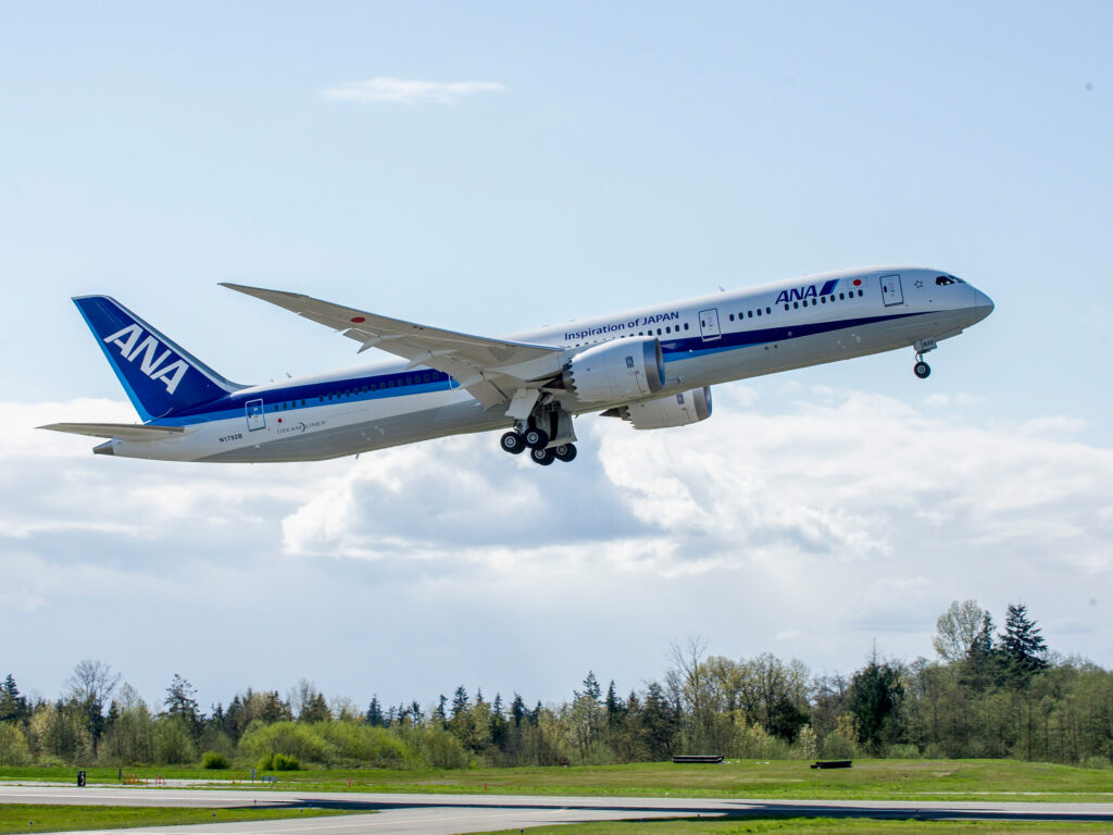 ANA aircraft landing