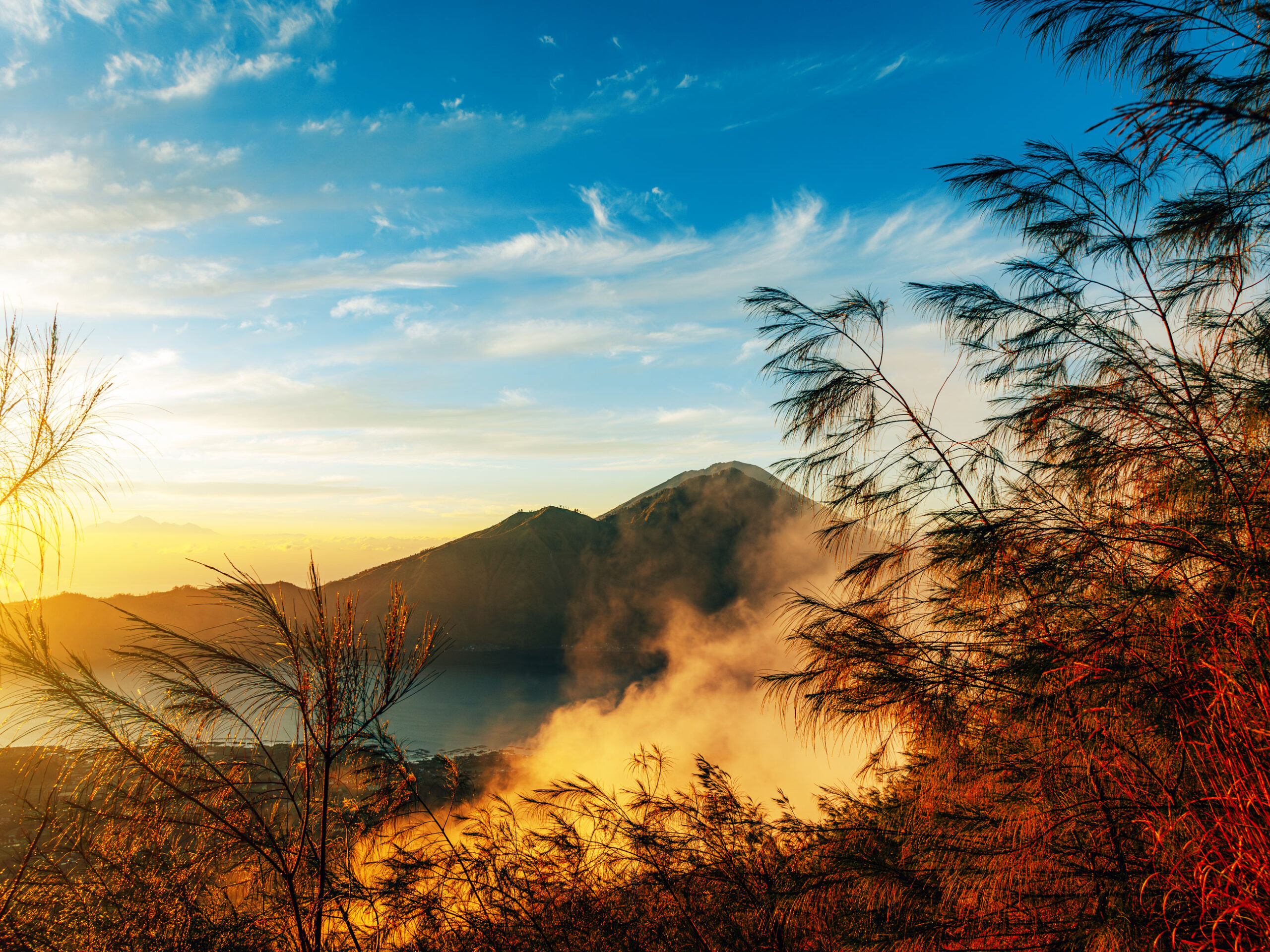 Mount Batur at sunrise