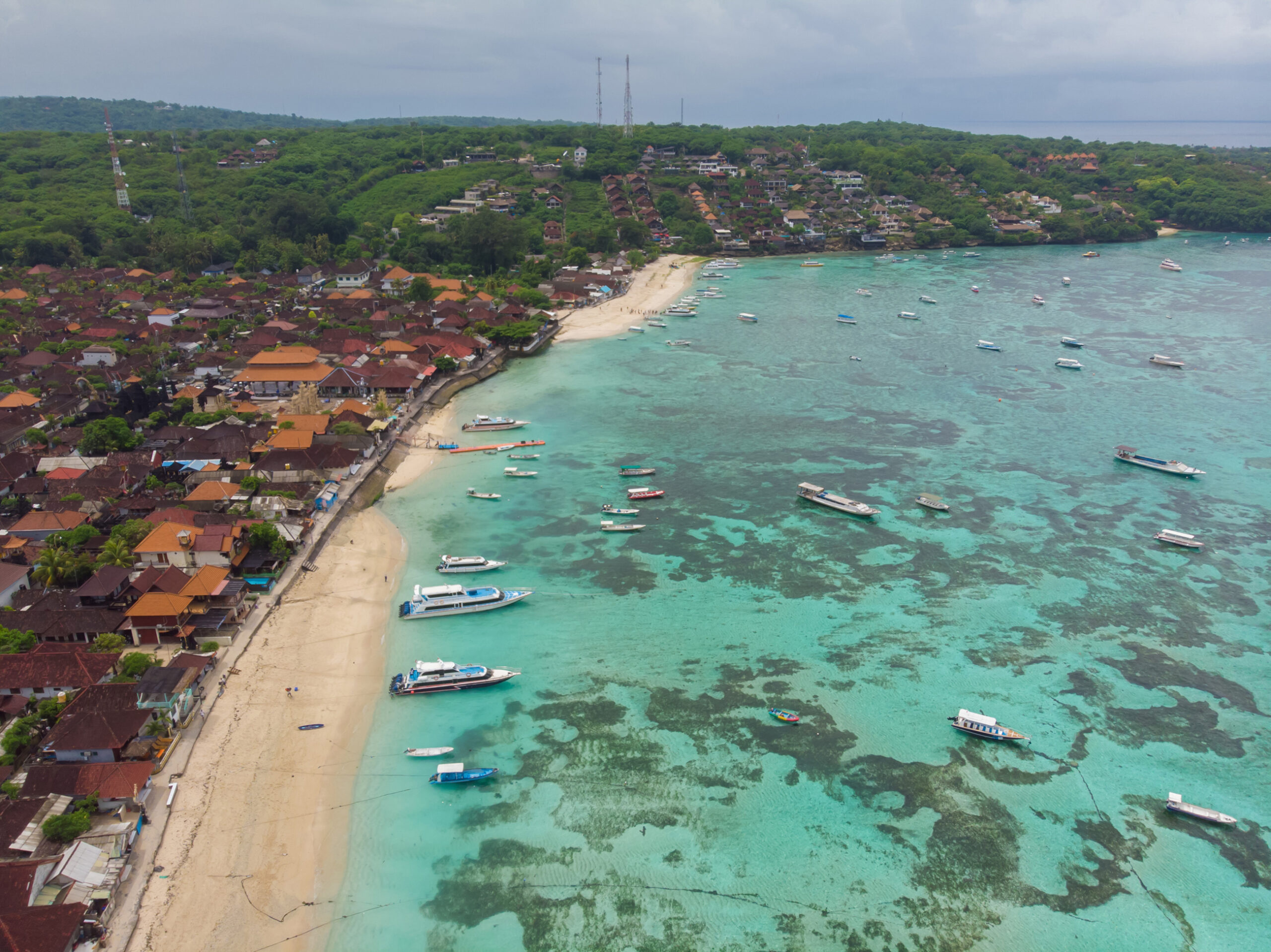 Jungut Batu Beach, Nusa Lembongan from above