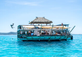 the floating club at Cloud 9, Denarau Island in Fiji