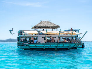 the floating club at Cloud 9, Denarau Island in Fiji
