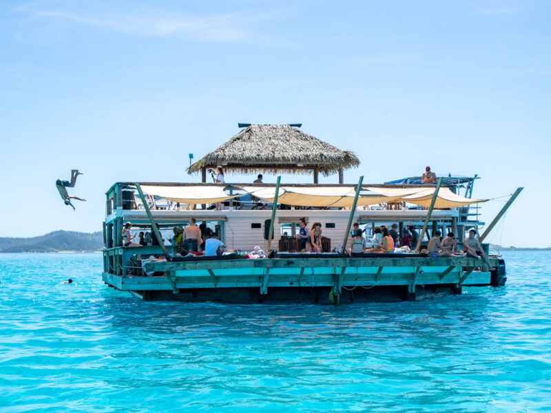 the floating club at Cloud 9, Denarau Island in Fiji