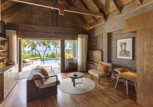 the beachfront villa at Six Senses Fiji