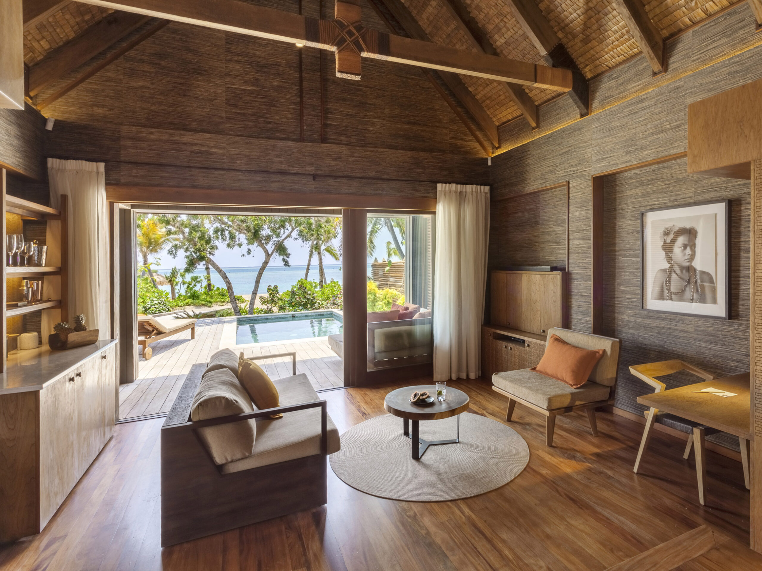 the beachfront villa at Six Senses Fiji