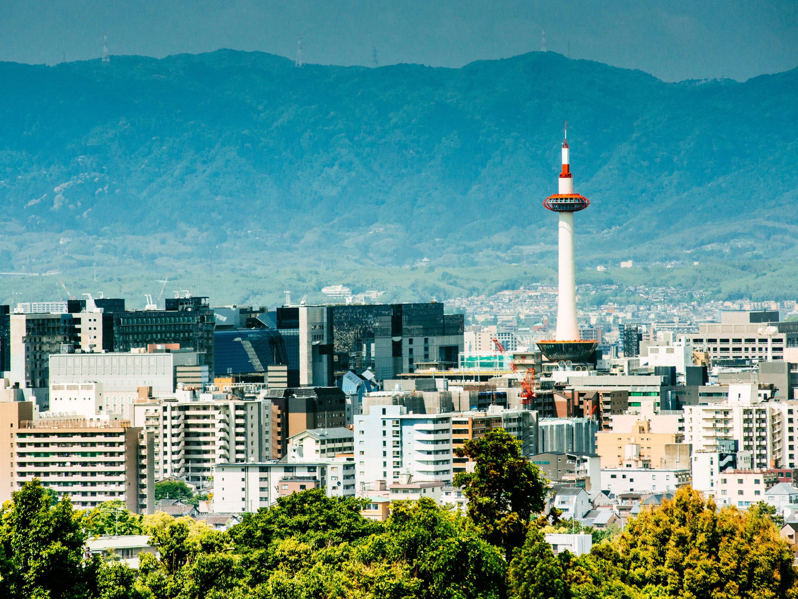 the Kyoto Tower in the city centre