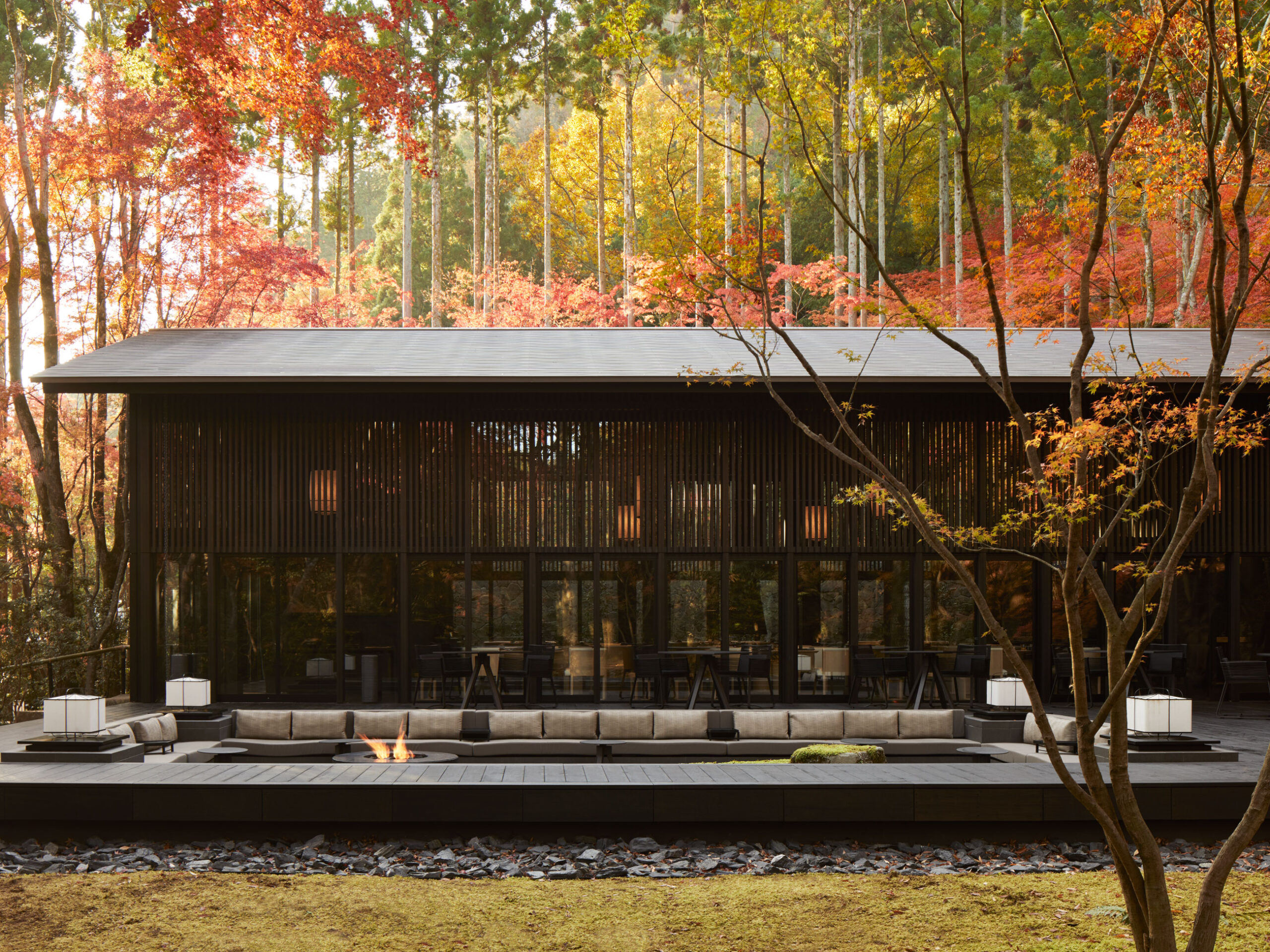 the Living Pavilion at Aman Kyoto