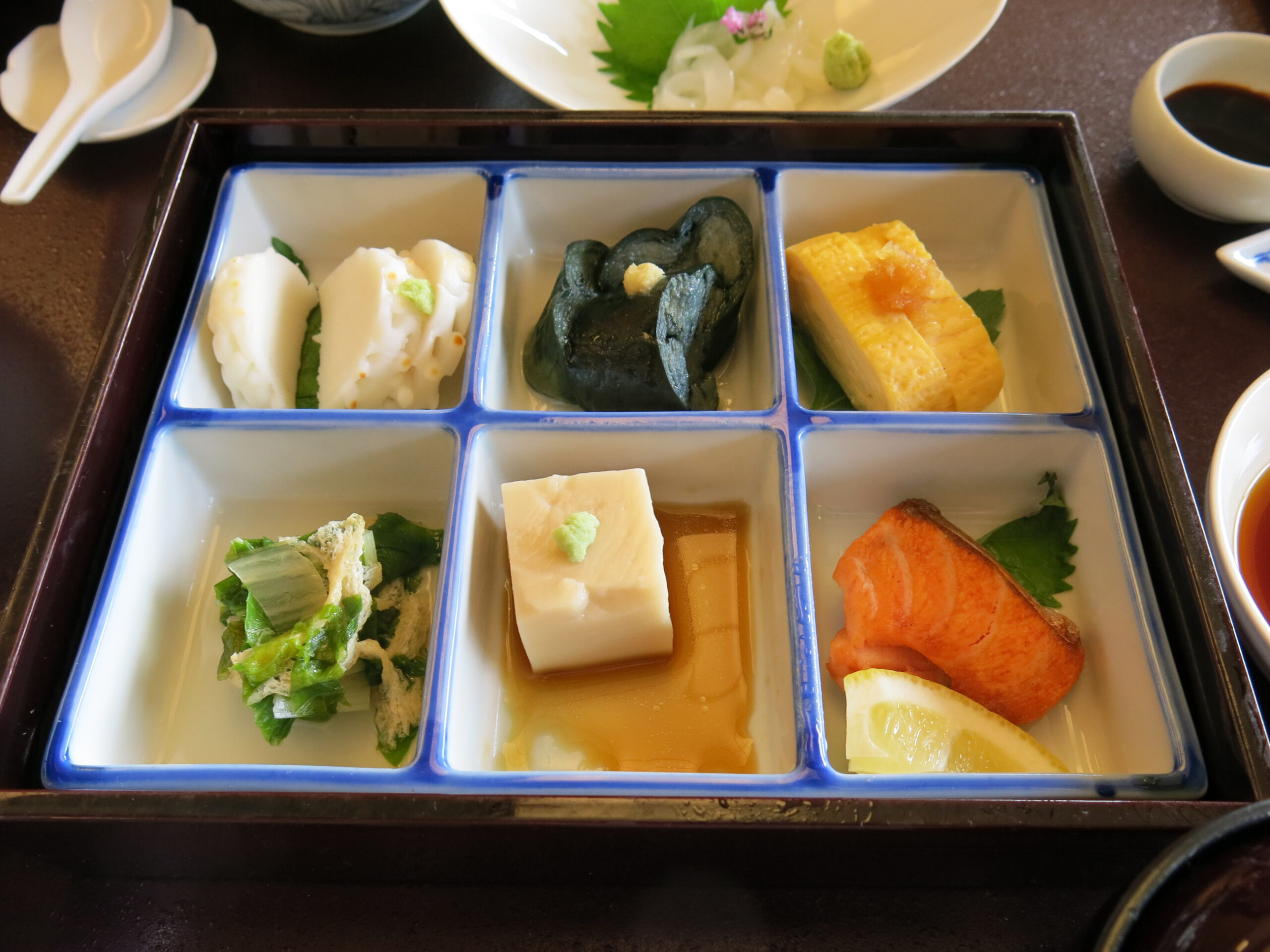 a Bento breakfast box in a ryokan