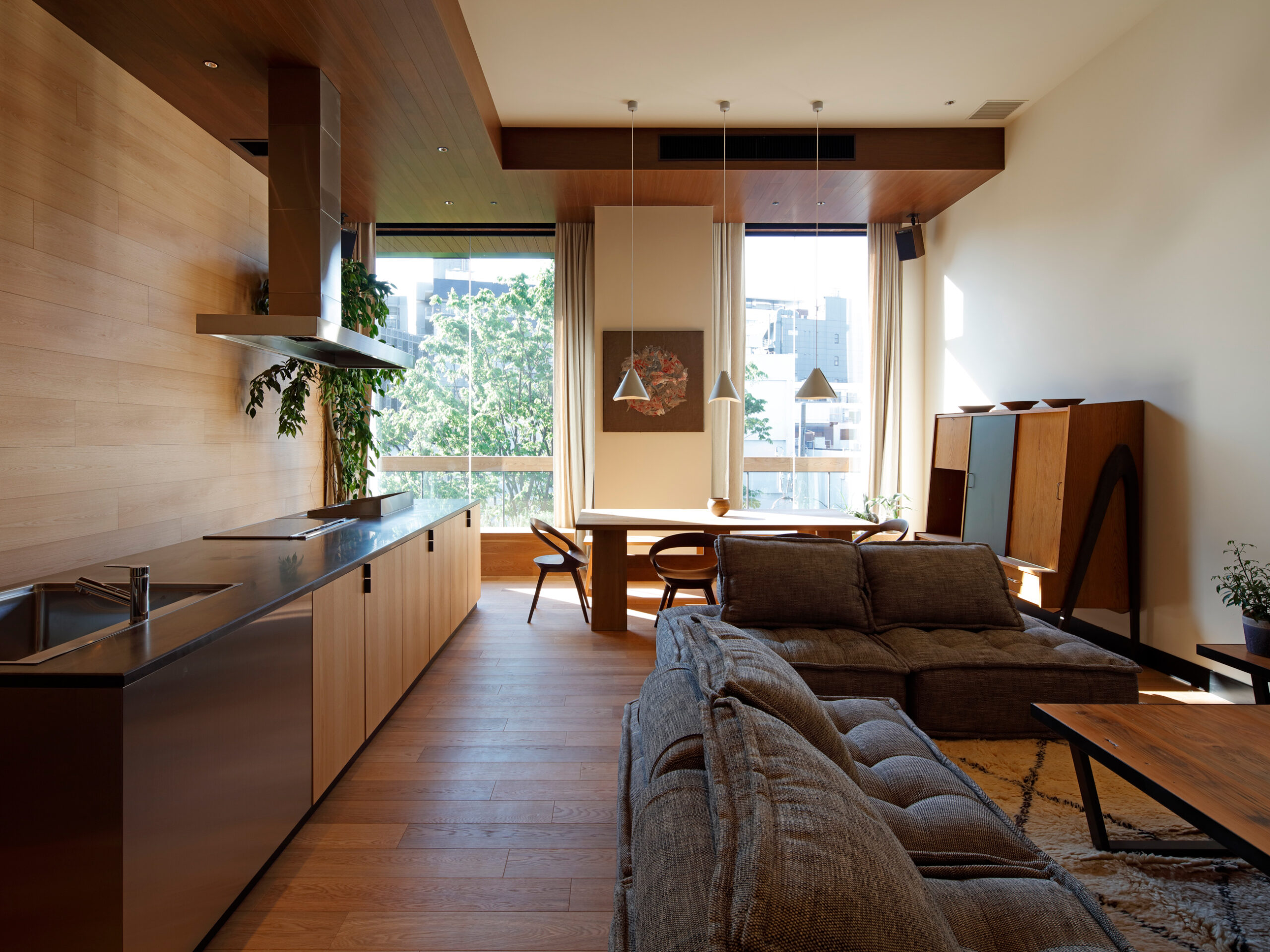 inside the dining suite of TRUNK (Hotel), Tokyo