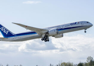 ANA aircraft flying