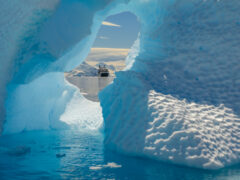an ice window at Wilhelmina Bay