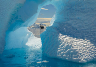 an ice window at Wilhelmina Bay