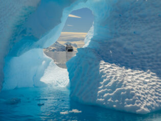 an ice window at Wilhelmina Bay