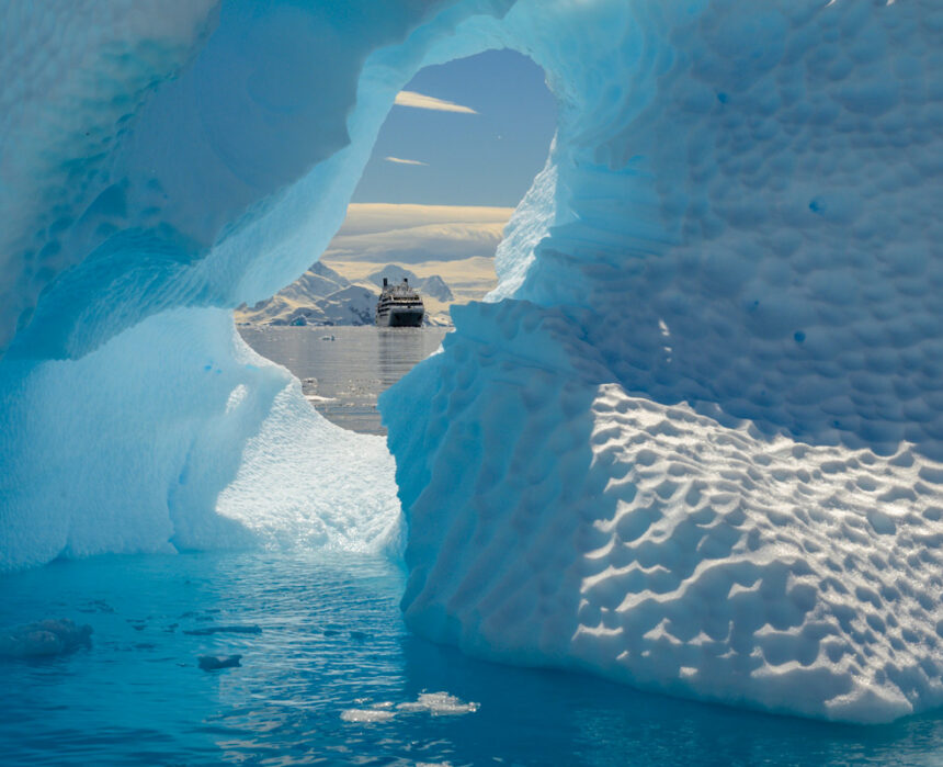 an ice window at Wilhelmina Bay