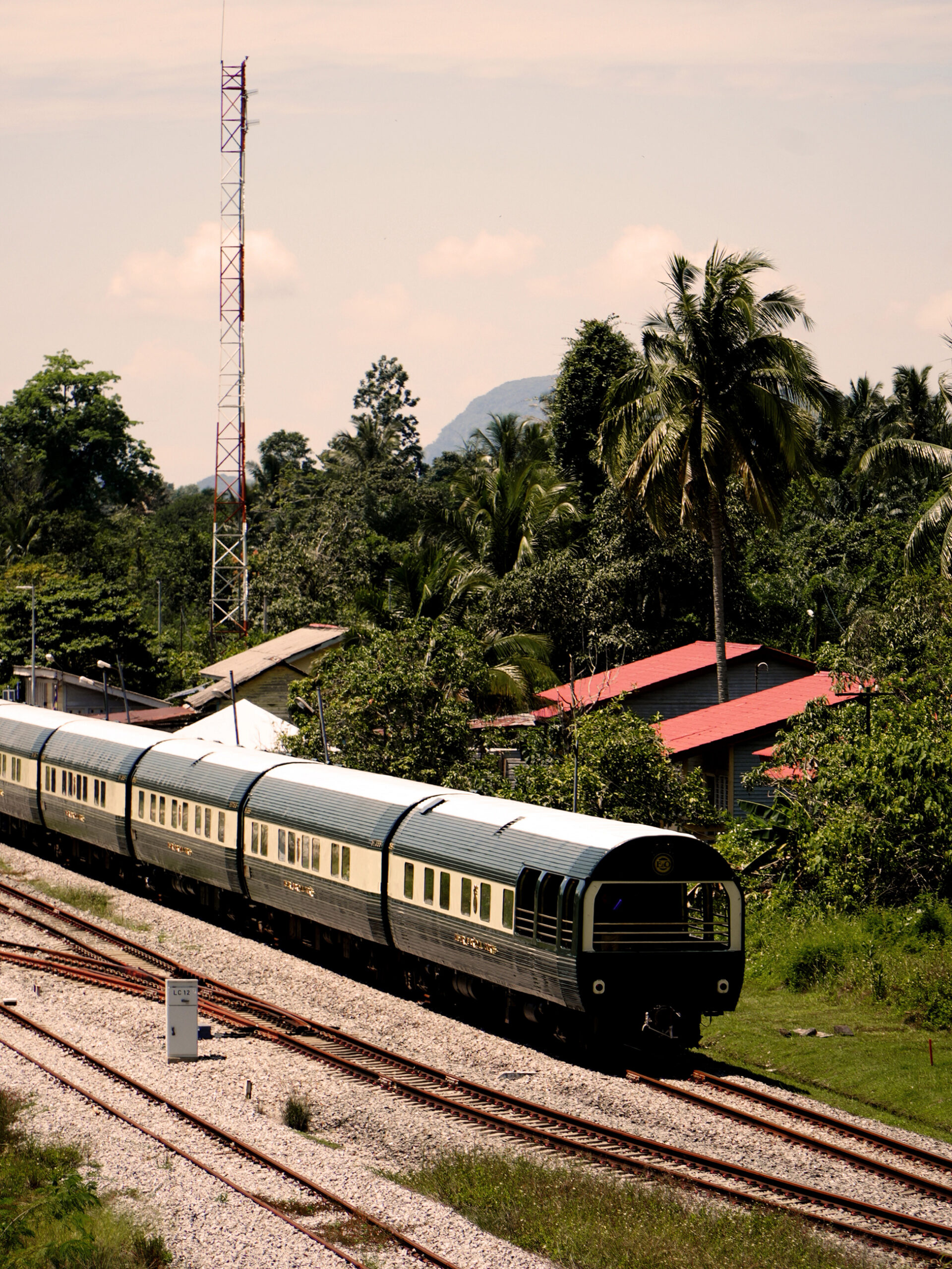 Eastern & Oriental Express carriage at Merapoh Station on the Malay Peninsula