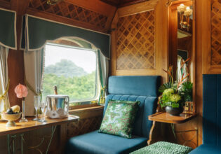 the bar car onboard the Eastern & Oriental Express, A Belmond Train, Southeast Asia