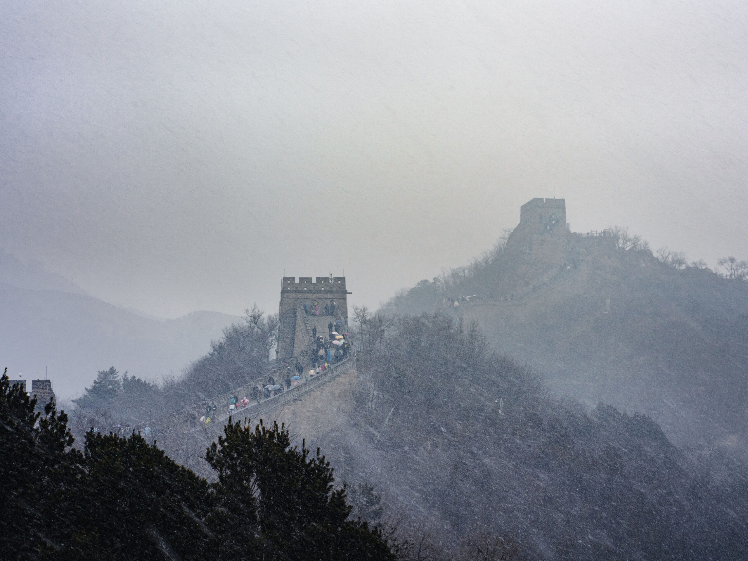 Great Wall of China in the snow