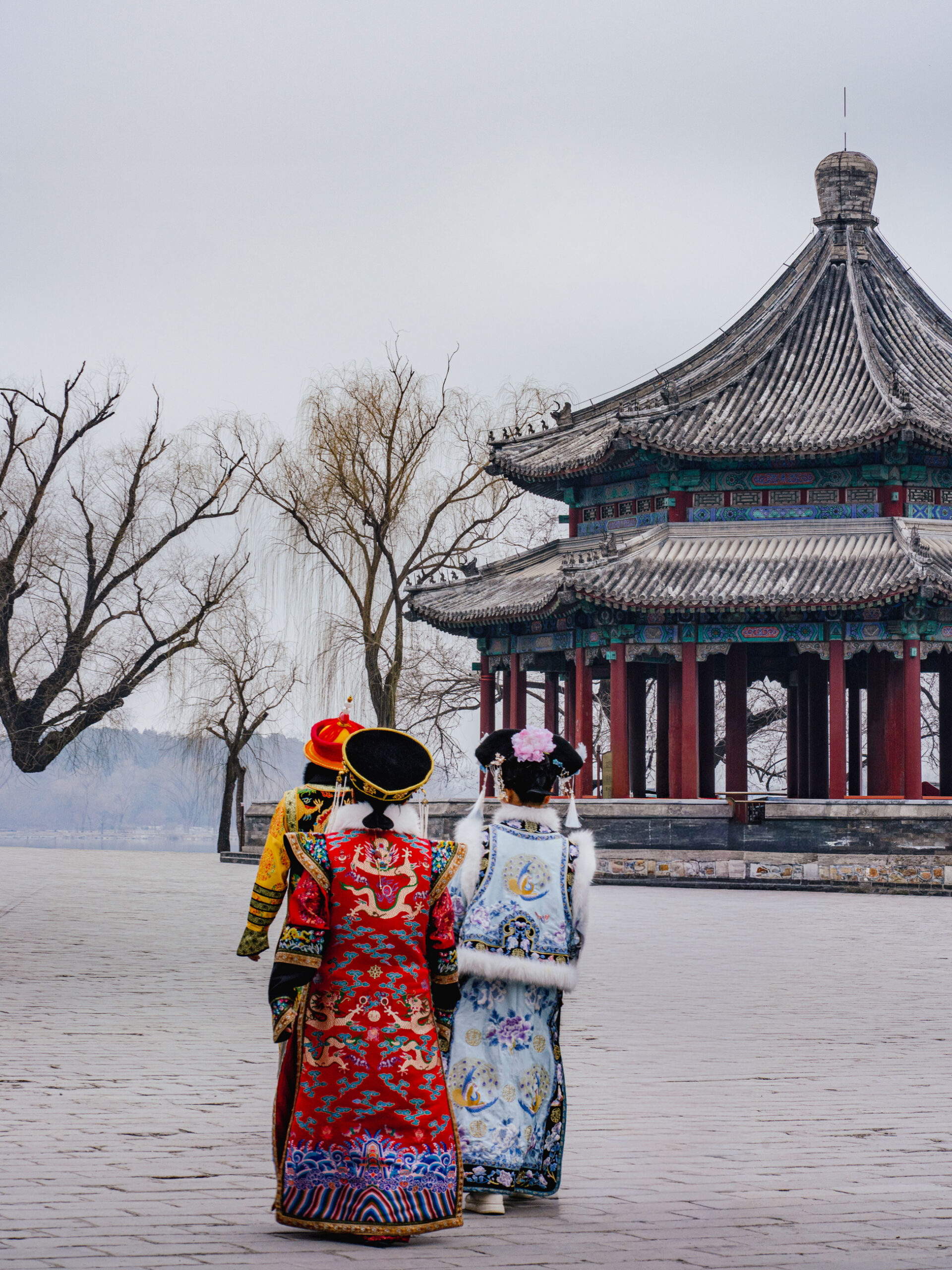 Qing Dynasty gowns at Summer Palace, Beijing