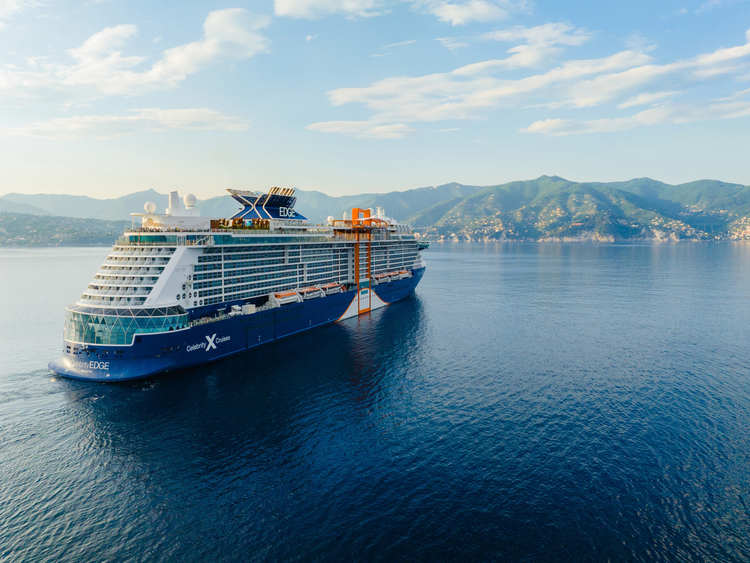 Celebrity cruise travelling sea