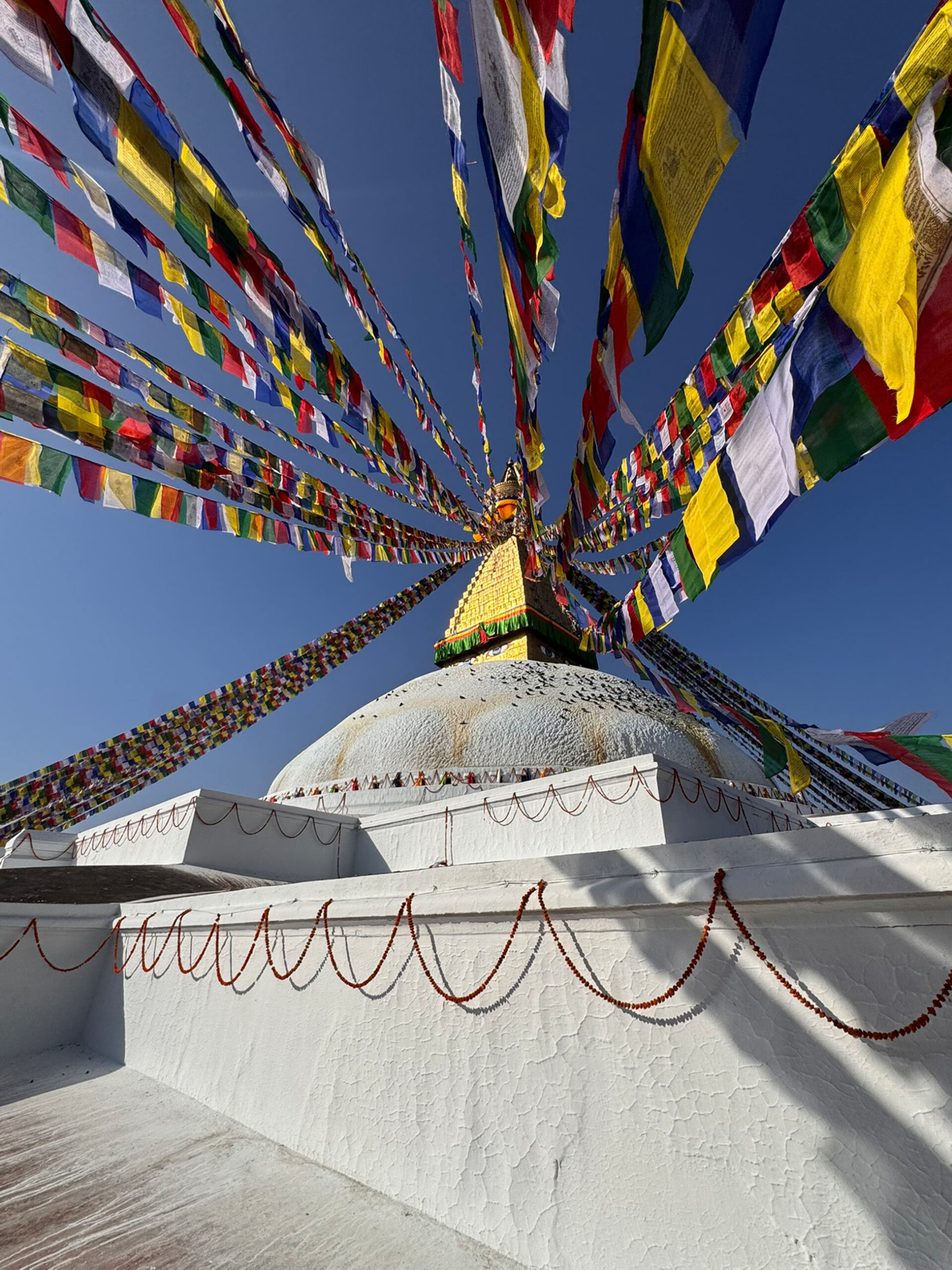 bouda stupa prayer flags