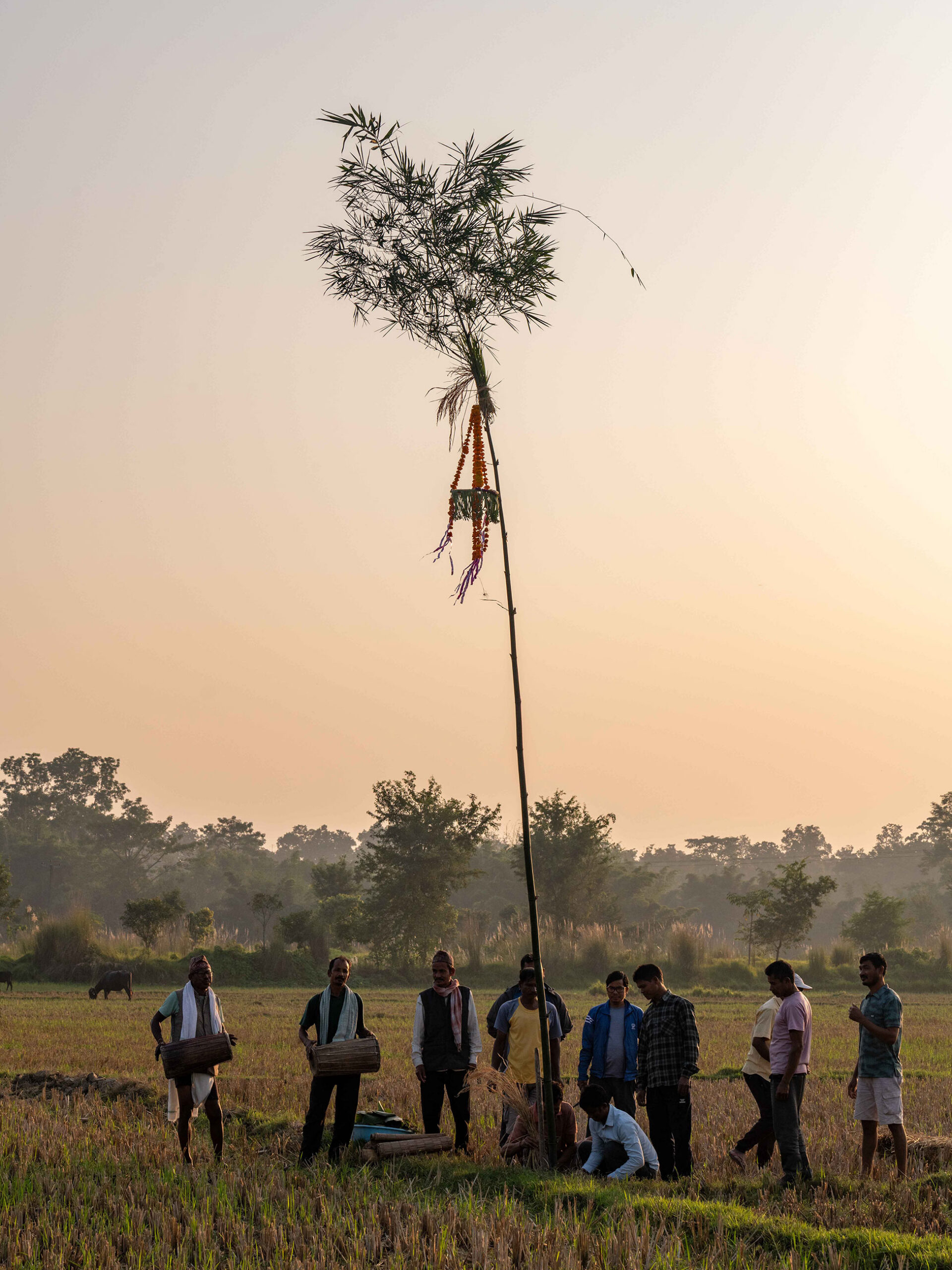 Local men in Bhada village