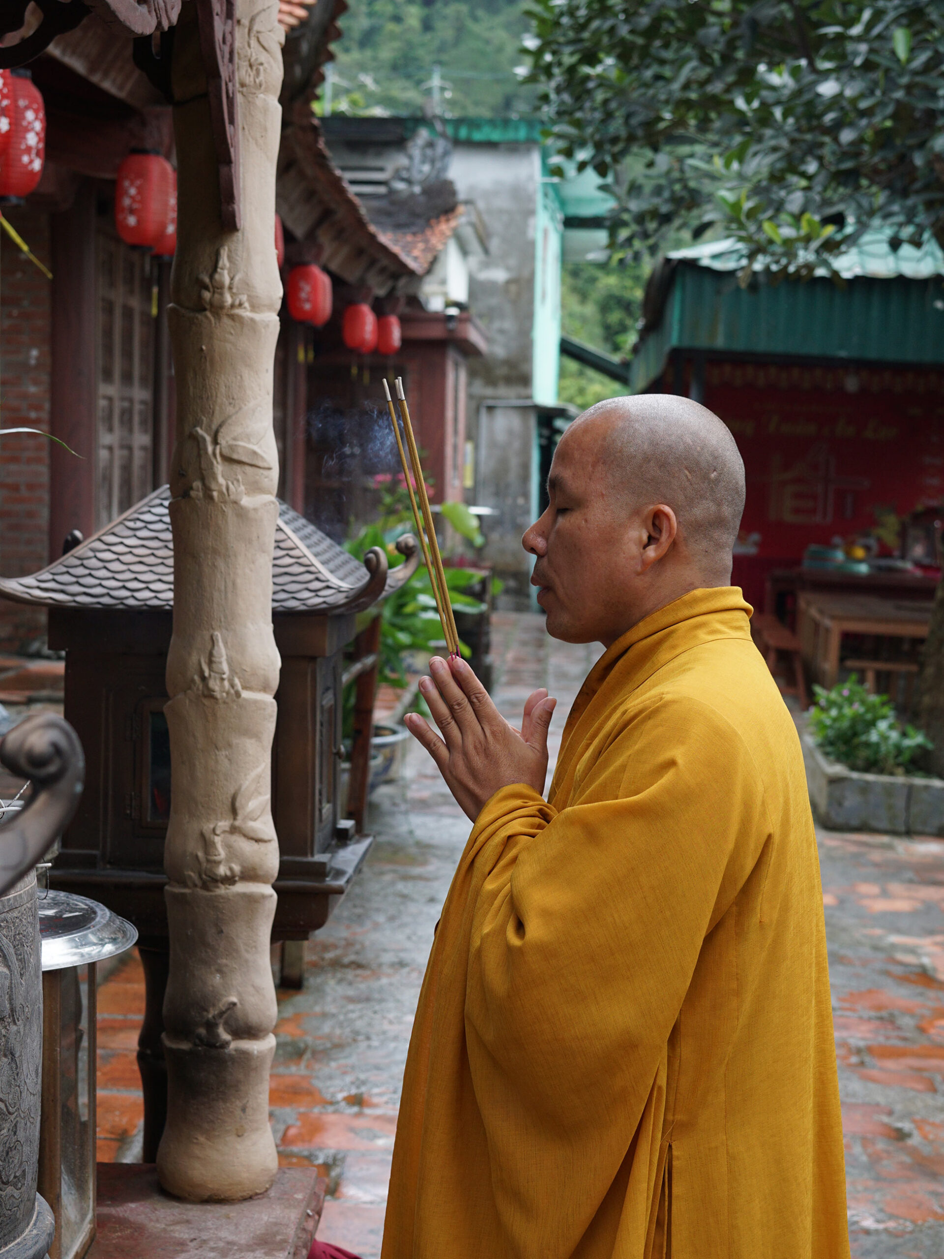 monk in yellow robe